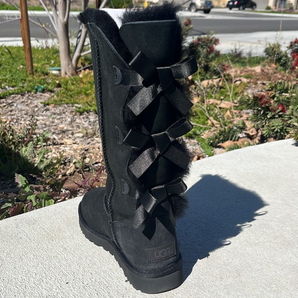 UGG BAILEY BOW TALL II Sheepskin Boots - Picture 3 of 13